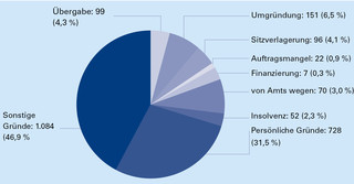 2.309 Austragungen von Betrieben 2020 (ohne Ausland)